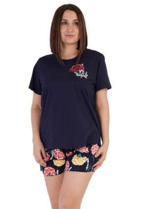 Piżama Damska Vienetta bawełniana +Size 4XL plus size
