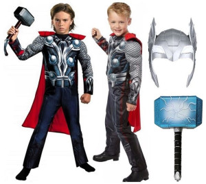 Strój Przebranie Kostium Thor Maska Młot 110/116