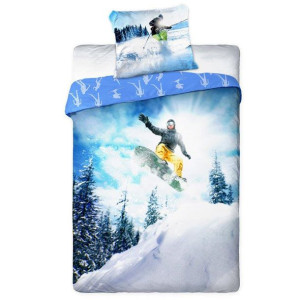 Pościel bawełniana 160x200 Sport Snowboard