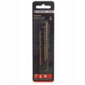 Wiertła do metali 3.6 mm HSS+Co 3 szt kobalt