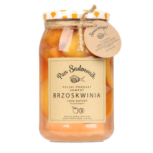 Kompot z brzoskwini 900 ml Pan Sadownik