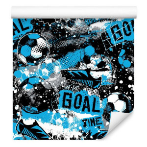Tapeta Ścienna dla Chłopca PIŁKARSKI KOLAŻ Piłka Nożna Goal Time