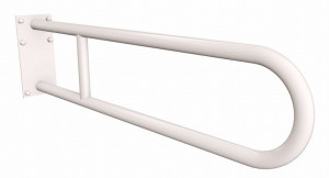 ANDEX Uchwyt półokrągły stały z płytą 60cm biały