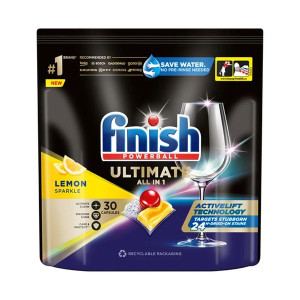 Finish Quantum Ultimate ActivBlu Lemon Kapsułki do Zmywarki 30szt