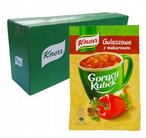 Knorr gorący kubek GULASZOWA Z MAKARONEM 16x 40szt