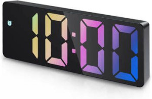 Elektroniczny Zegarek Budzik Z Czujnikiem Dźwięku Rgb Kolor