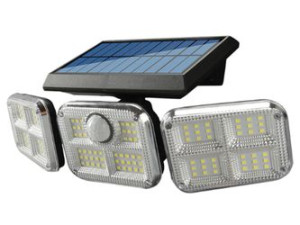 Powermaster Fl-1727 3 Stopniowa Lampa Solarna 120 Led Z Czujnikiem Ruchu