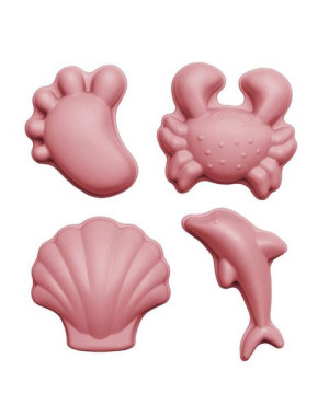 Funkit World - Silikonowe Foremki Do Piasku 4 Szt. Scrunch - Pudrowy Róż