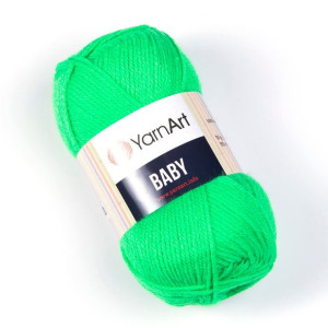 Włóczka YarnArt Baby kolor ZIELONY NEON 8233