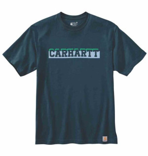 Koszulka Carhartt Heavyweight Logo Night Blue M
