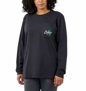Koszulka Carhartt Shamrock Pocket Graphic LS Black M