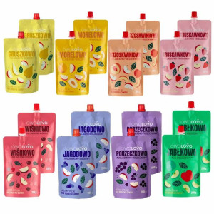 Owolovo Mix 8 smaków musów owocowych 200 g x 16 sztuk