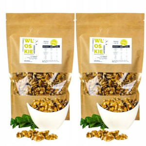 2XOrzechy włoskie łuskane PAN ORZECH połówki 1000g