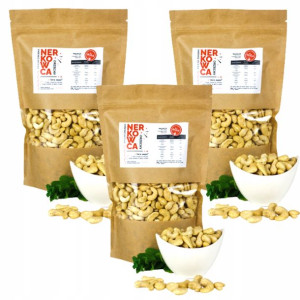 3x Orzechy Nerkowca 1kg Nerkowce Całe