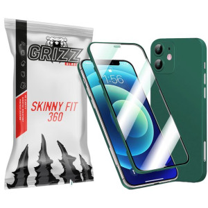 Etui GrizzGlass SkinnyFit360 Apple iPhone 12 Pro Ciemnozielone