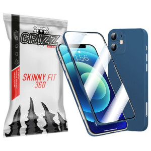 Etui GrizzGlass SkinnyFit360 Apple iPhone 13 mini Ciemnoniebieskie