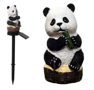 Lampa ogrodowa solarna led panda dekoracja
