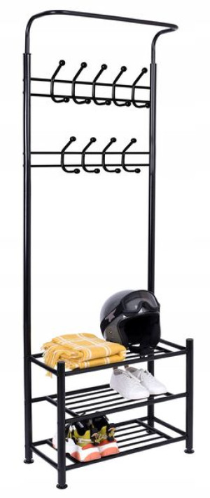 Wieszak Stojak Na Ubrania Półka Na Buty Loft Metal