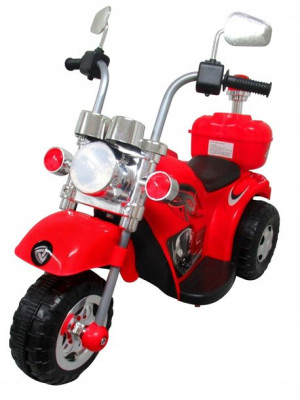 Motorek na akumulator RED Muzyka Światła Klakson