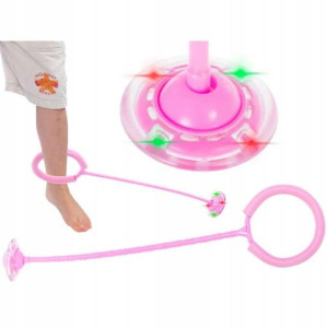 Hula Hop Na Nogę Skipper Skakanka Led  Różowa