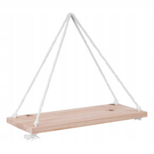 Półka Wisząca Ścienna Naturalne Drewno Boho Loft