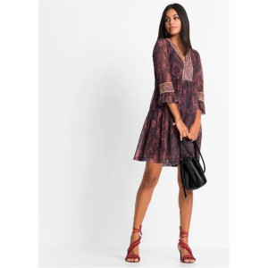 Sukienka Z Wzorem Paisley Falbany 32-34 948458