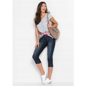 Bonprix Spodnie Spodenki Rybaczki 3/4 Ze Stretchem Jeansy 38-40 955474