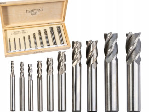 Frezy Palcowe Zestaw Frez 10szt 3-18 Mm Hss 4f