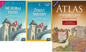 ZESTAW Wczoraj i dziś 4 NE Podręcz + ćwicz + atlas