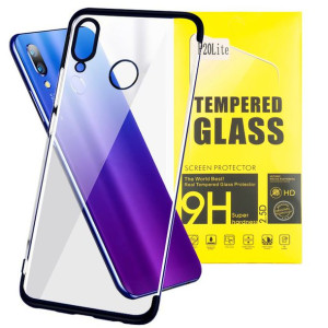 Etui + szkło hartowane Huawei P20 Lite (czarny)