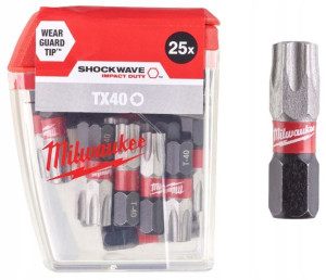 Milwaukee Zestaw Bitów Shockwave Tx40 25mm 25 Szt