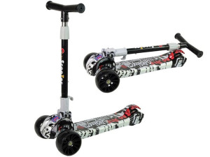 Hulajnoga Trójkołowa Koła Led Hamulec Dzieci 30kg