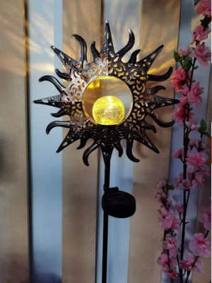Lampa Solarna Ogrodowa Dekoracyjna Zewnętrzna słońce miedź