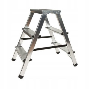 Drabina Aluminiowa Dwustronna 3 Stopnie