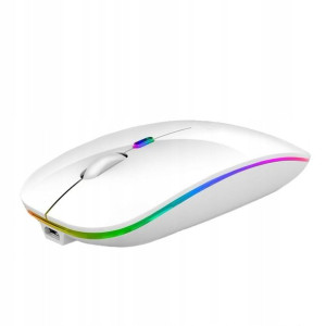 Mysz Go Higher Stone Lekka Bezprzewodowa Rgb Biała
