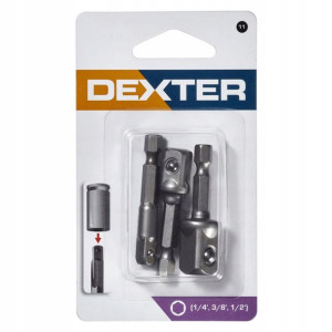 Zestaw adapterów 1/4 3/8 1/2 x 50mm Dexter