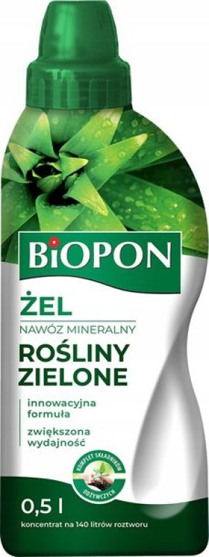BIOPON nawóz żel mineralny ROŚLIN ZIELONYCH 0,5 l