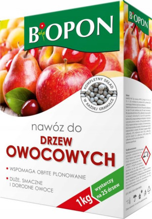 BIOPON nawóz do DRZEW OWOCOWYCH granulat 1 kg