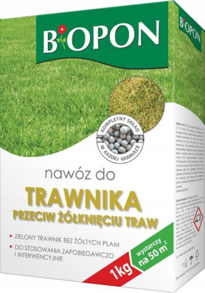 BIOPON nawóz do TRAWNIKA PRZECIW ŻÓŁKNIĘCIU 1 kg