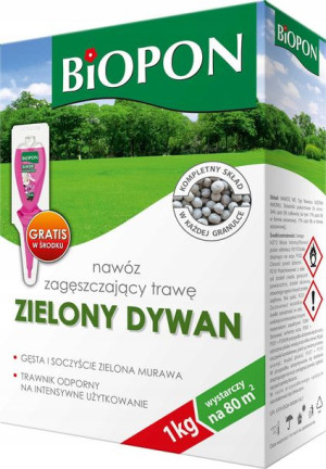 BIOPON nawóz zagęszczający trawę ZIELONY DYWAN1kg