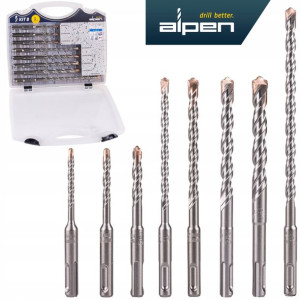 Wiertła do betonu SDS-plus F4 Zestaw 8szt ALPEN