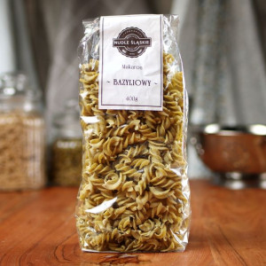Makaron Bazyliowy świderki 400g Nudle Śląskie