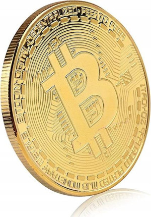 Bitcoin BTC Moneta Złota Kolekcjonerska
