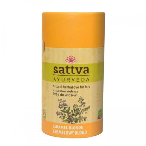 Sattva Natural Herbal Dye naturalna ziołowa farba do włosów Caramel Blonde
