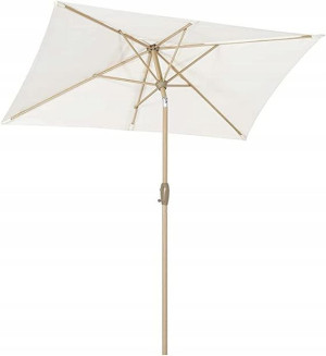 Sekey beż 210 x 140 cm parasol ogrodowy tarasowy