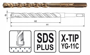 Yato Wiertło Sds X-tip 10* 600mm 4213