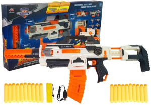 Duży Pistolet Karabin 75cm Piankowe Strzałki 20x