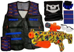Strój Komandosa Kostium Naboje Pistolet Okulary
