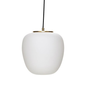 Lampa wisząca Muse ⏀25 biała szkło Hubsch