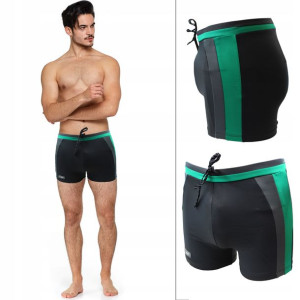 Moraj Kąpielówki Męskie 017 grafit/zielony 2XL